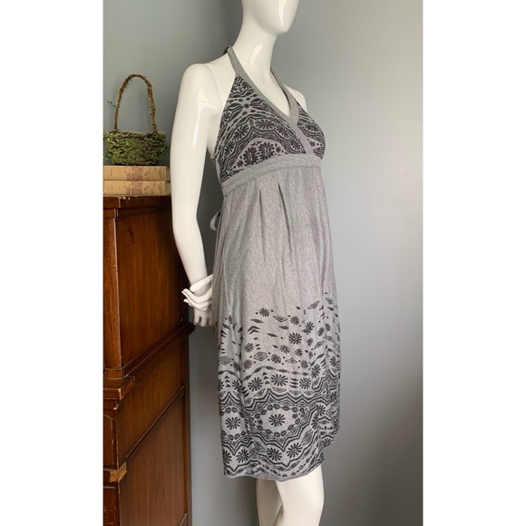 Athleta : grey Balsa burnout halter dress - Picture 3 of 12